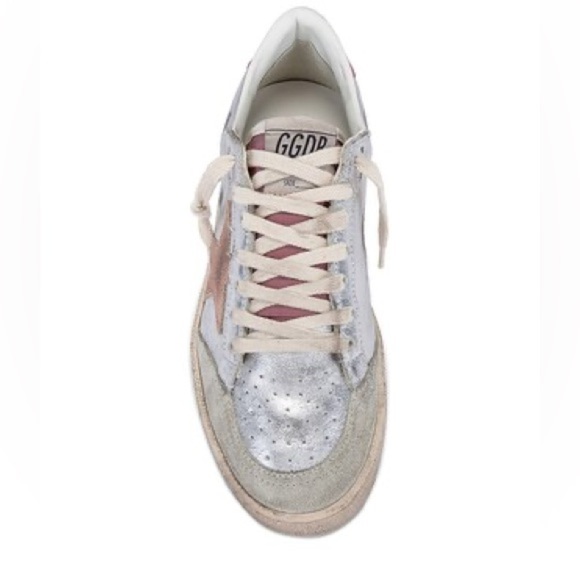 Ballstar Sneaker in Silver, Ash Rose, & Ice Golden Goose - Picture 6 of 8